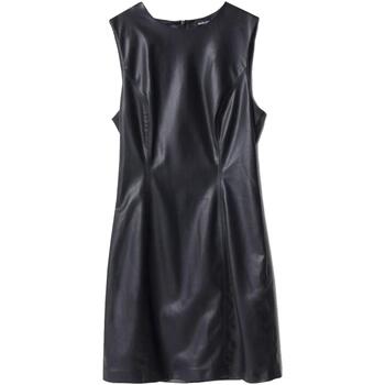 Vêtements Femme neck courtes Salsa Faux leather mini dress Noir