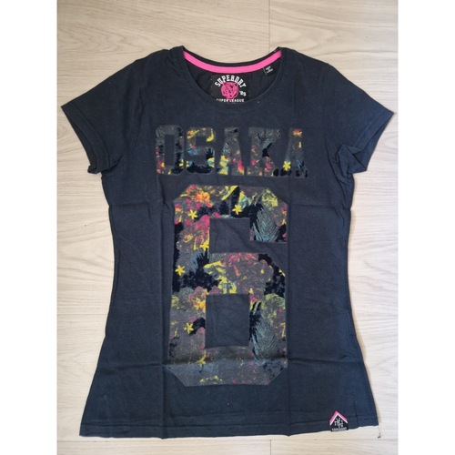 Vêtements Femme T-shirts manches courtes Superdry Tee shirt Superdry femme Marine