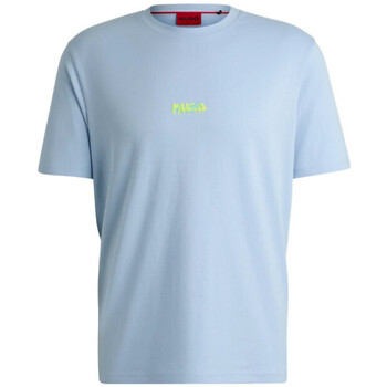 Vêtements Homme T-shirts & Polos BOSS T-SHIRT BLEU CIEL  RELAXED FIT EN JERSEY DE COTON À DOUB Bleu