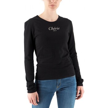 Vêtements Femme Vestes en jean Replay T-shirt noir  manches longues Noir