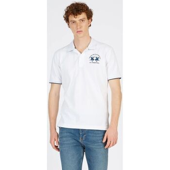 Vêtements Homme T-shirts & with POLOs La Martina CCMP01 PK001-00001 OPTIC WHITE Blanc