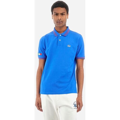 Vêtements Homme Goede kwaliteit heerlijk shirt La Martina YMP014-PK031-07003 BLUE BELL Bleu