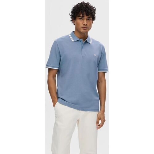 Vêtements Homme T-shirts & Polos Selected 16087840 DANTE SPORT-CASHMERE BLUE Bleu