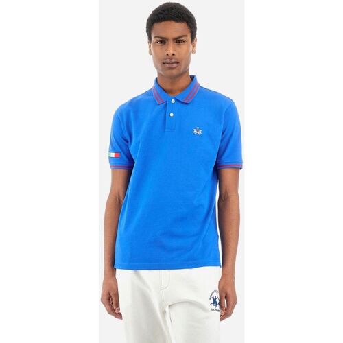Vêtements Shirts T-shirts & Polos La Martina YMP014-PK031-07003 BLUE BELL Bleu