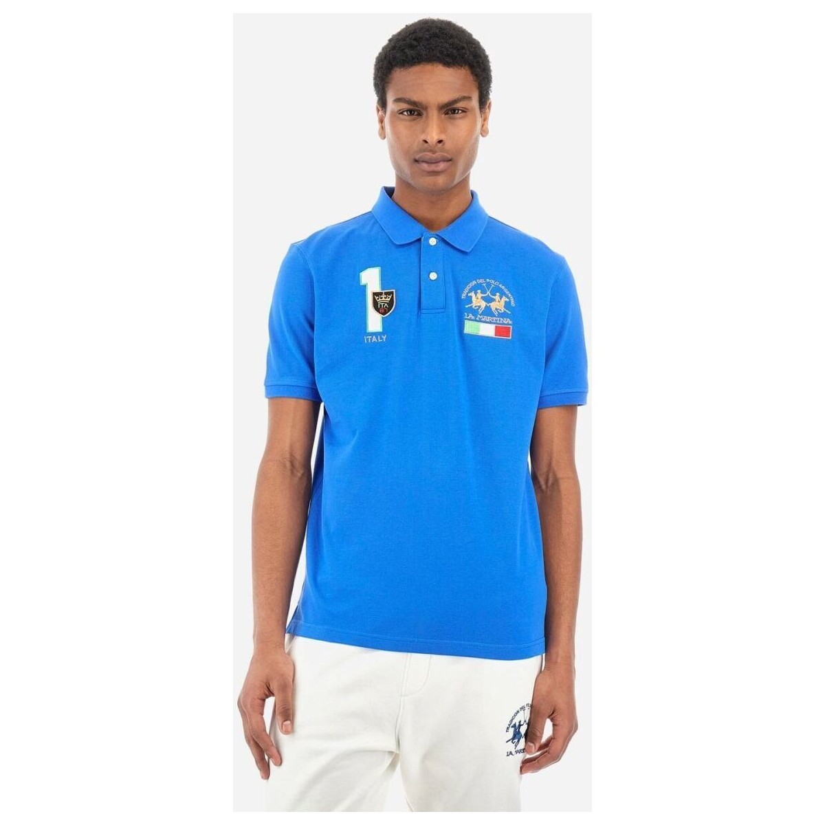 Vêtements Homme T-shirts & Polos La Martina YMP315-PK031-07049 PRUNCESS BLUE Bleu