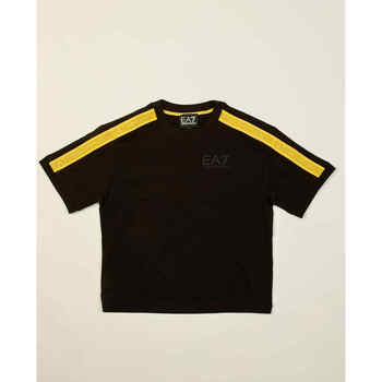 Vêtements Garçon T-shirts & Polos Emporio Armani EA7 T-shirt en coton garçon  Logo Series pour enfant Noir