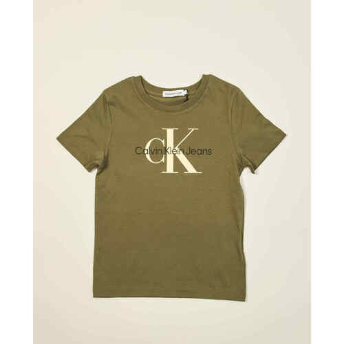 Vêtements Garçon T-shirts & Polos Calvin Klein JEANS Ckj  Olive