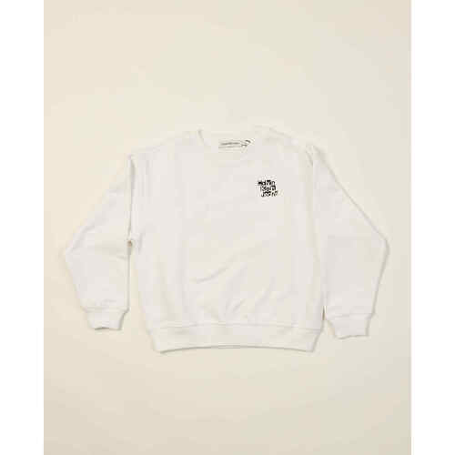Vêtements Garçon Sweats Calvin Shoulder Klein Jeans Sweat-shirt enfant  avec logo Blanc