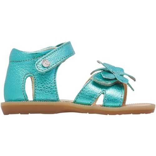 Chaussures Fille Taies doreillers / traversins Naturino Sandales en cuir SYLVIA Bleu