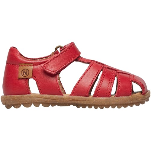 Chaussures Housses de coussins Naturino Sandales semi-fermées en cuir SEE Rouge