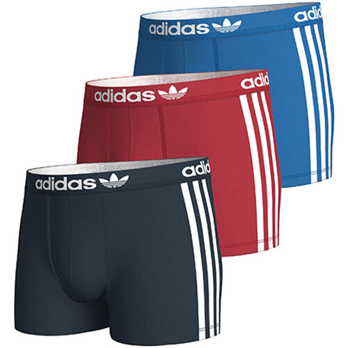 Sous-vêtements Homme Boxers adidas Originals Lot de 3 boxers homme Coton Flex 3 Stripes Noir