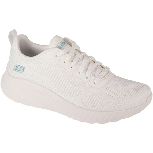 Chaussures Femme Baskets basses Skechers Bobs Squad Chaos - Face Off Blanc