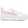 Chaussures Fille Baskets mode Puma MILE Mayze Lth Piping Jr Blanc