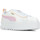 Chaussures Fille Baskets mode Puma Mayze Lth Piping Jr Blanc