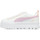 Chaussures Fille Baskets mode Puma Mayze Lth Piping Jr Blanc