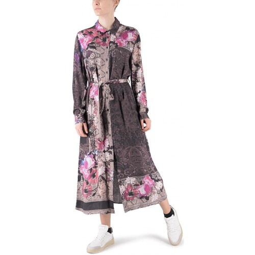 Vêtements Femme Jeans Replay Robe chemise longue  imprim fleuri Multicolore