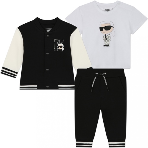 Vêtements Garçon Ensembles enfant Karl Lagerfeld Kids Z30137 Noir
