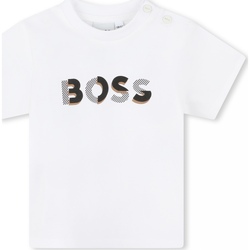 Vêtements Garçon T-shirts manches courtes BOSS T-Shirt Bébé manches courtes Blanc