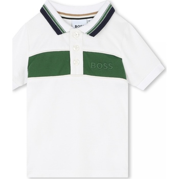 Vêtements Garçon Bermuda Bébé Beige BOSS Polo Bébé manches courtes Blanc