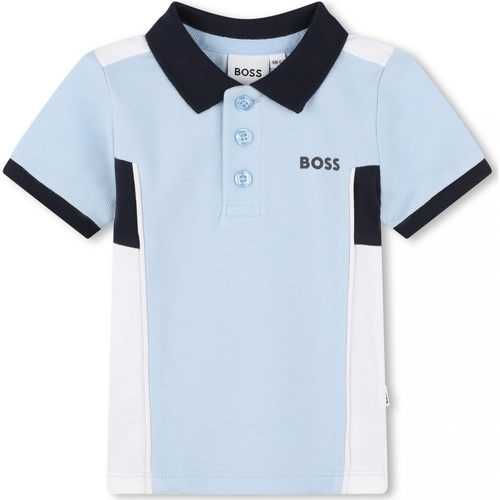 Vêtements Garçon office-accessories polo-shirts robes pens usb Kids eyewear BOSS Polo Bébé manches courtes Bleu