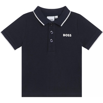 Vêtements Garçon Recevez une réduction de BOSS Polo Bébé manches courtes Bleu