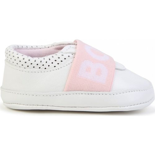 Chaussures Fille Baskets basses BOSS Basket bébé fille en coffret Blanc