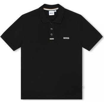 Vêtements Garçon Sergio Tacchini Bianco Polo Shirt BOSS Polo garçon manches courtes Noir