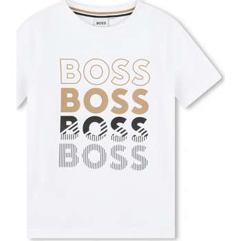 Vêtements Garçon adidas gradient-effect logo jacket BOSS Tee Shirt Garçon manches courtes Blanc