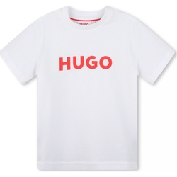 Vêtements Garçon T-shirts manches courtes HUGO Tee Shirt Garçon manches courtes Blanc