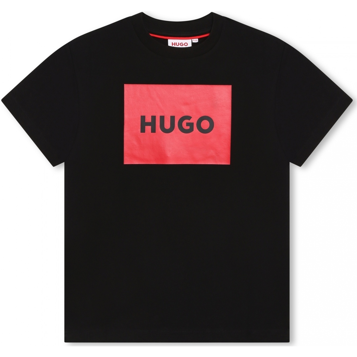 Vêtements Garçon T-shirts manches courtes HUGO Tee crinkled Shirt Garçon manches courtes Noir