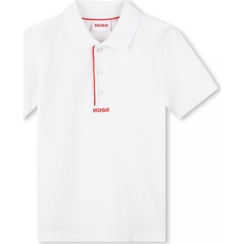 Vêtements Garçon Does At-Home Styling in a Rihanna T-Shirt HUGO Polo garçon manches courtes Blanc