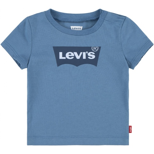 Vêtements Garçon polo-shirts men usb 3-5 key-chains wallets Kids Suitcases Levi's T-Shirt Bébé logotypé Bleu