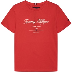 Vêtements Garçon T-shirts manches courtes Tommy Hilfiger Tee Shirt Garçon manches courtes Rouge