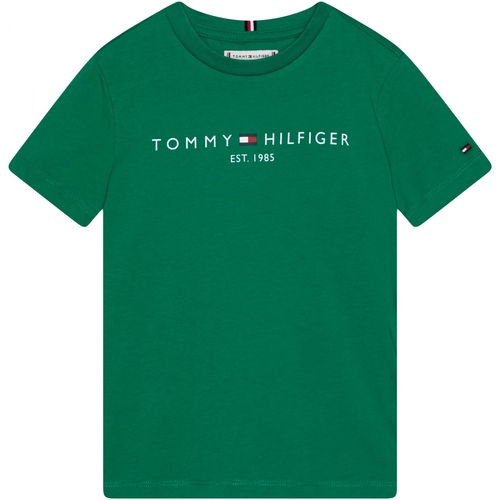 Vêtements Fille T-shirts Sixth manches courtes Tommy Hilfiger Tee shirt fille manches courtes Vert