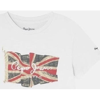 Vêtements Garçon T-shirts manches courtes Pepe Masculino jeans Tee Shirt Garçon manches courtes Blanc