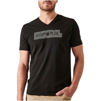 Vêtements Homme T-shirts manches courtes Kaporal Tee Shirt col V Noir