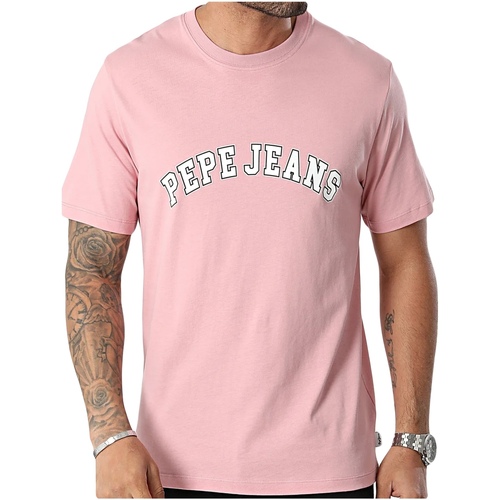 Vêtements Homme T-shirts manches courtes Pepe Leggings jeans Tee Shirt manches courtes Rose