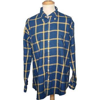 Vêtements Homme Chemises manches longues Cafe' Coton 46 - T6 - XXL Bleu