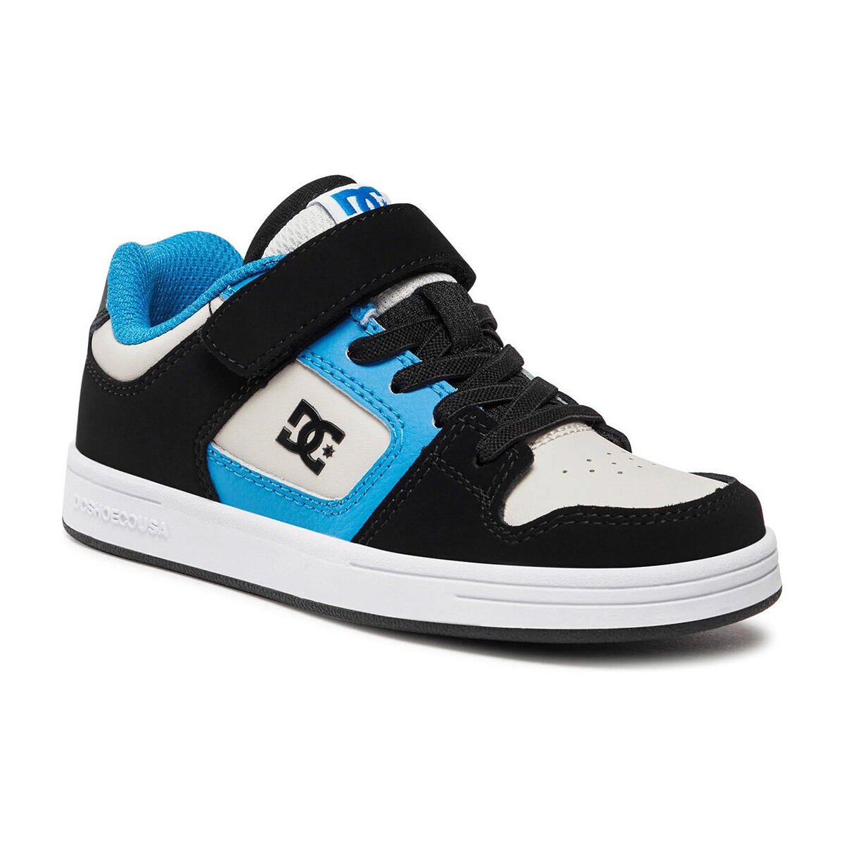 Chaussures Enfant Chaussures de Skate DC Shoes MANTECA V KIDS black blue grey Noir