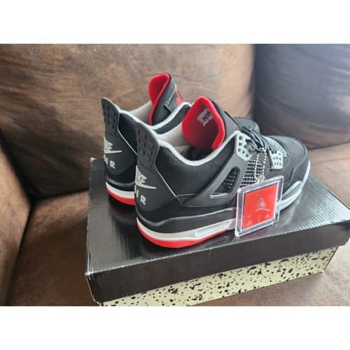 Chaussures Homme Baskets basses Nike Air jordan 4 retro bred 2019 Noir
