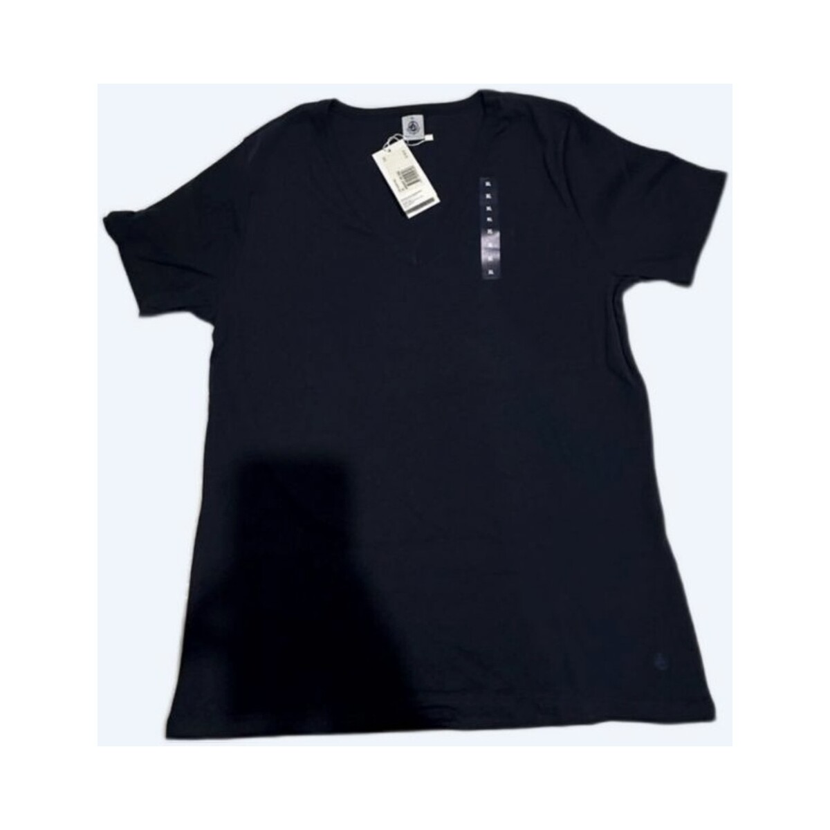 Vêtements Femme T-shirts manches courtes Petit Bateau T-shirt PETIT BATEAU Col v Bleu
