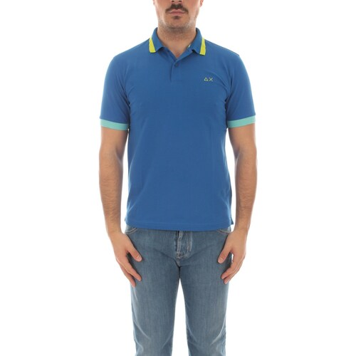 Vêtements Homme Polos manches courtes Sun68 A34114 Bleu