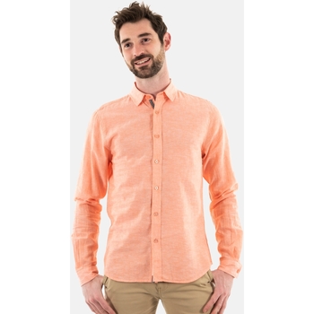 Vêtements Homme Chemises manches longues Le Temps des Cerises hrodes0000000ml241 Orange
