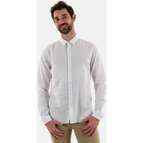Vêtements Homme Chemises manches longues Le Temps des Cerises hrodes0000000ml241 Blanc