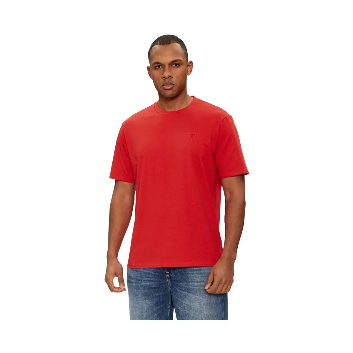 Vêtements Homme T-shirts manches courtes Guess Triangle G Rouge
