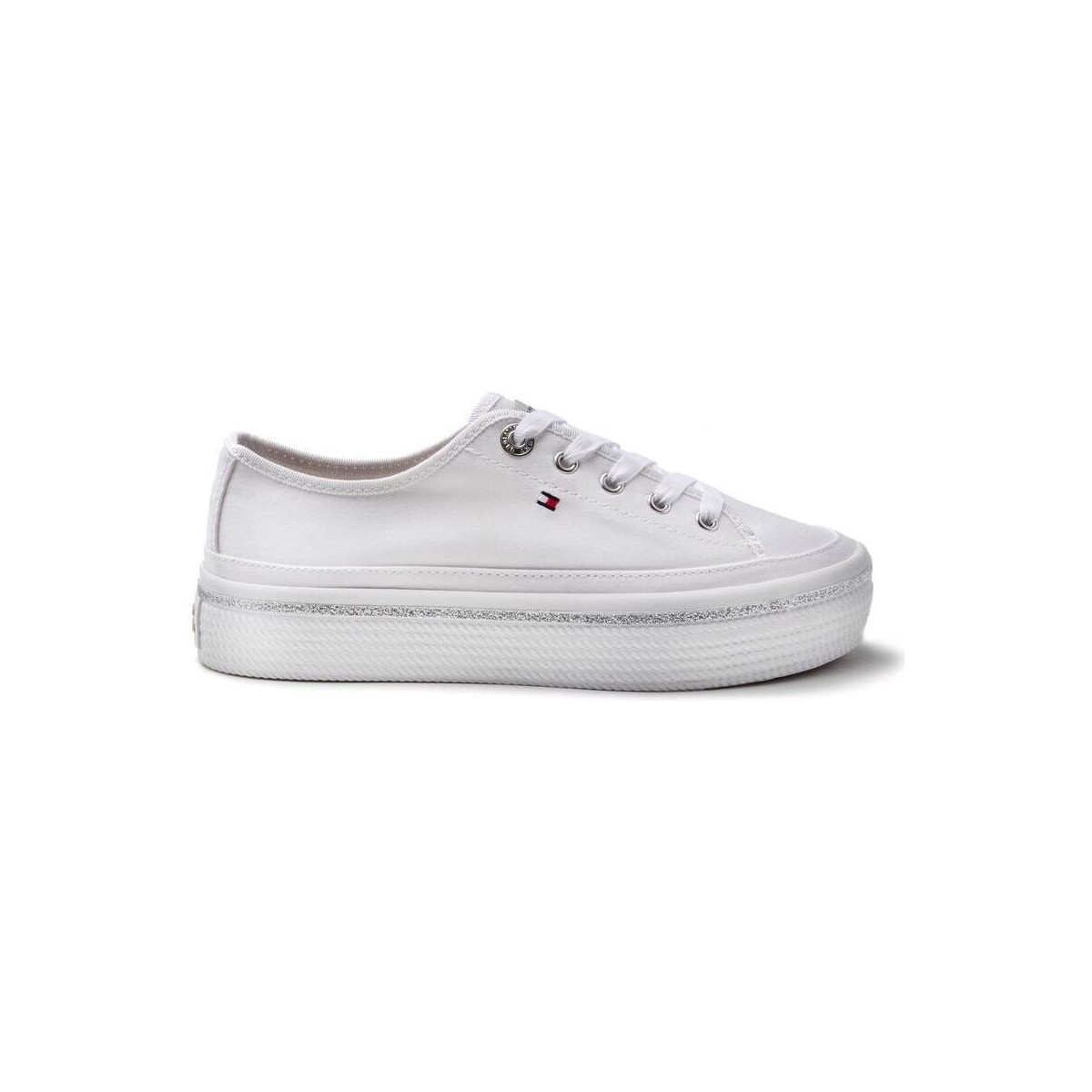 Chaussures Homme Baskets mode Tommy Hilfiger Corporate Vulc Tennis Blanc