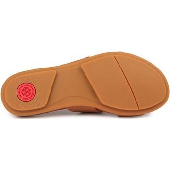 FitFlop Gracie Two-Bar Buckle Diapositives Marron