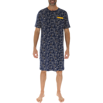Vêtements Homme Pyjamas / Chemises de nuit Christian Cane Chemise de nuit fermée Bleu