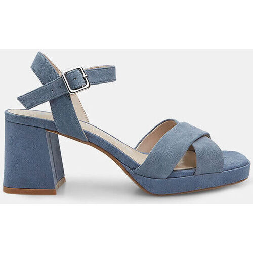 Chaussures Femme Sandales et Nu-pieds Bata Sandales femme en daim avec talon de 7 Bleu
