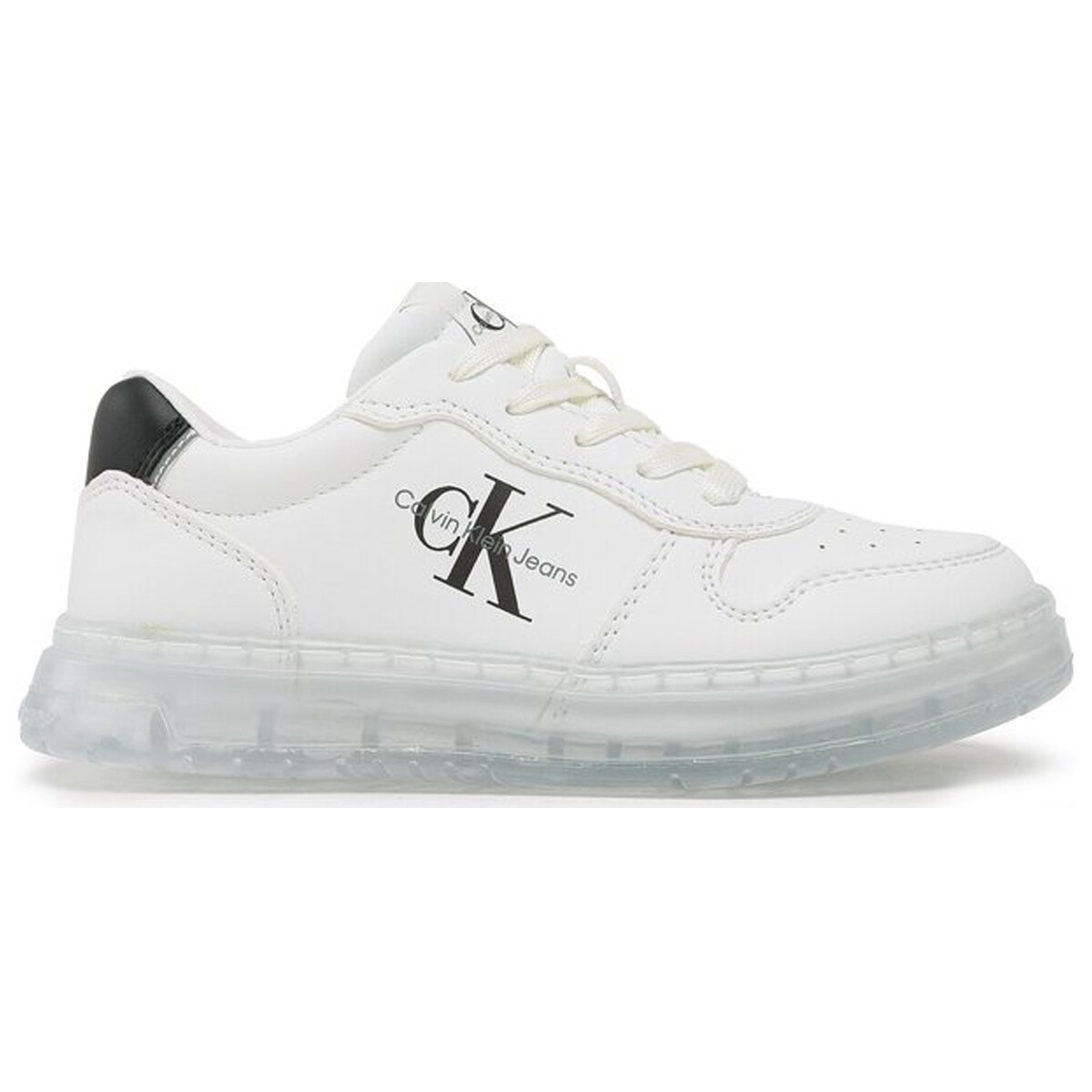 Chaussures Enfant Baskets mode Calvin Klein Jeans V3X9-80554-100 Blanc